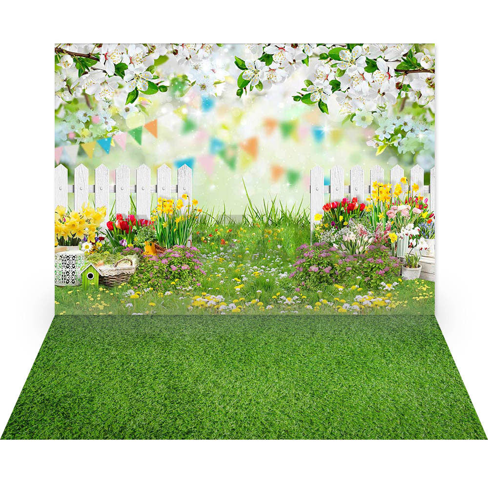 Avezano New Spring Flowers 2 pcs Set Backdrop-AVEZANO